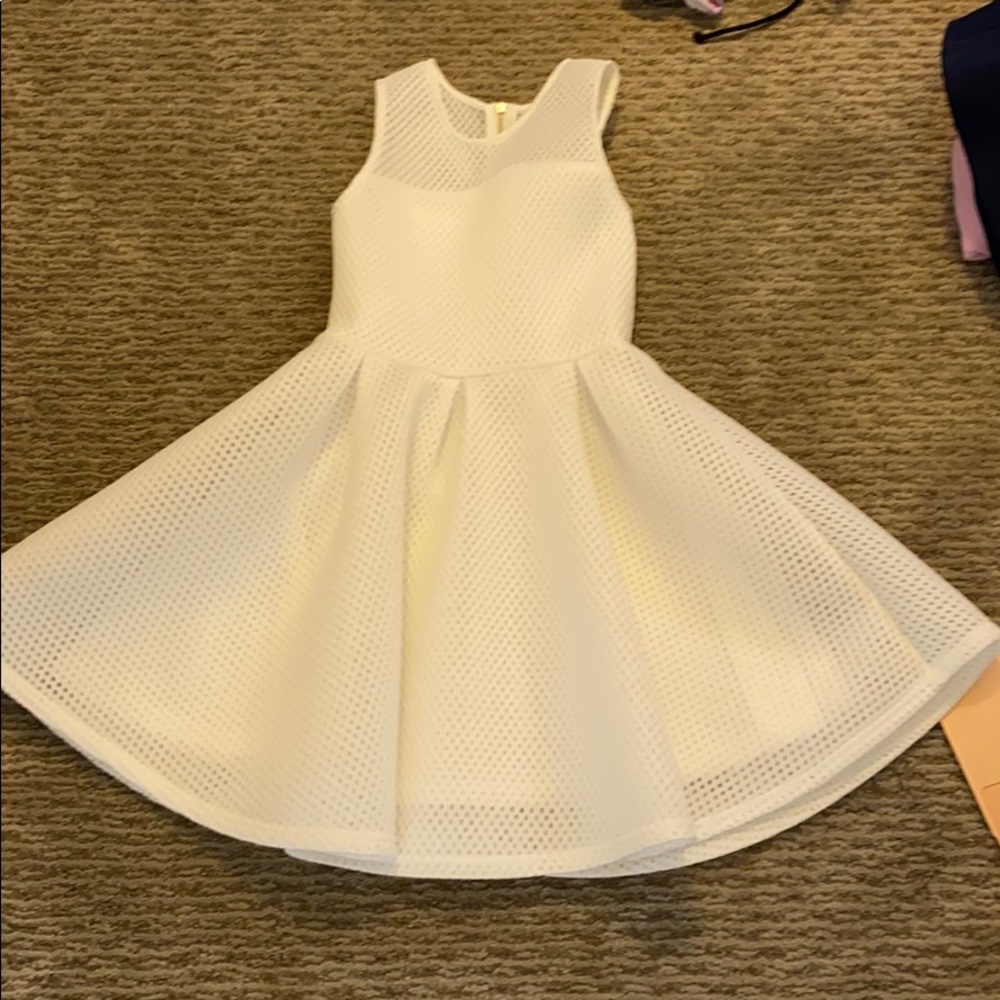 White flowy mesh dress